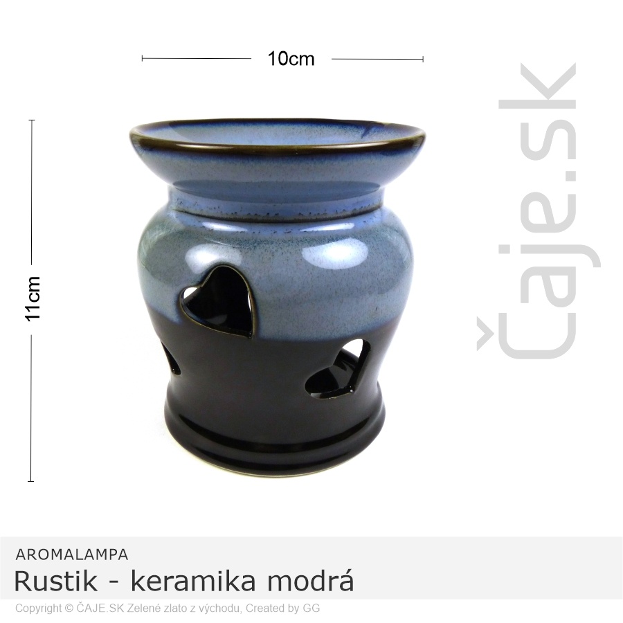 AROMALAMPA Rustik – keramika modrá