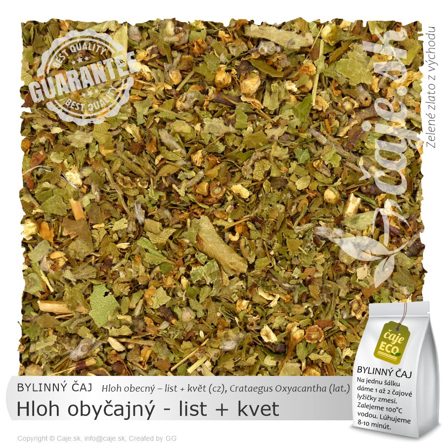 BYLINNÝ ČAJ Hloh obyčajný - list + kvet (30g)