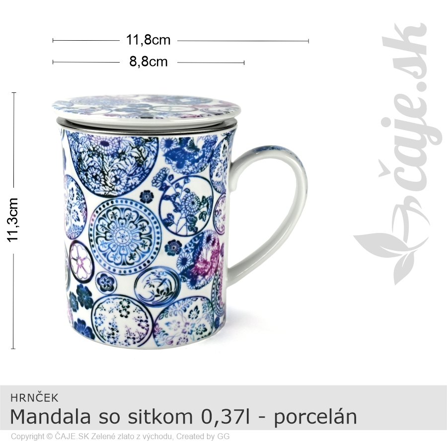 HRNČEK Mandala so sitkom 0,37l – porcelán