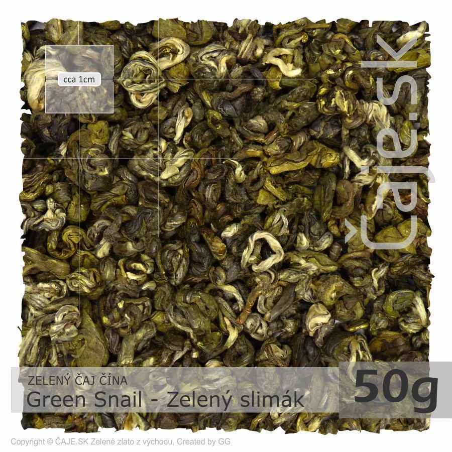 ZELENÝ ČAJ ČÍNA – Green Snail - Zelený slimák (50g)