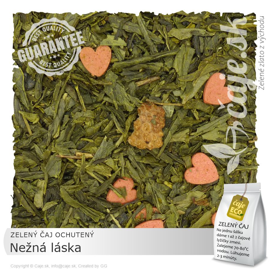 ZELENÝ ČAJ OCHUTENÝ Nežná láska (50g)