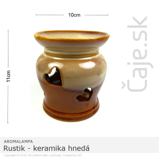 AROMALAMPA Rustik – keramika hnedá