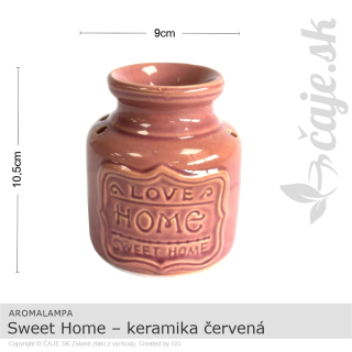 AROMALAMPA Sweet Home – keramika červená