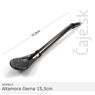Bombila kovová Altamora čierna (15,5cm)