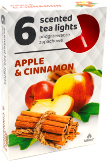 ČAJOVÉ SVIEČKY Jablko škorica (Apple Cinnamon) – 6ks