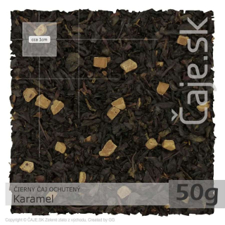 ČIERNY ČAJ OCHUTENÝ Karamel (50g)