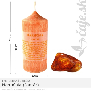 Energetická sviečka – Harmónia (Jantár)