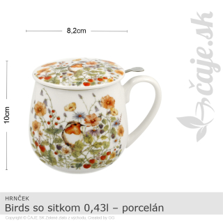 HRNČEK Birds so sitkom 0,43l – porcelán – darčeková krabička