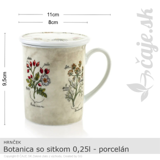 HRNČEK Botanica so sitkom 0,25l – porcelán