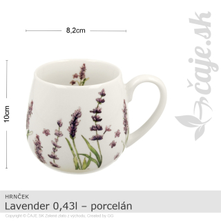 HRNČEK Lavender 0,43l – porcelán – darčeková krabička