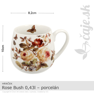 HRNČEK Rose Bush 0,43l – porcelán – darčeková krabička