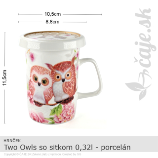 HRNČEK Two Owls so sitkom 0,32l – porcelán – darčeková krabička
