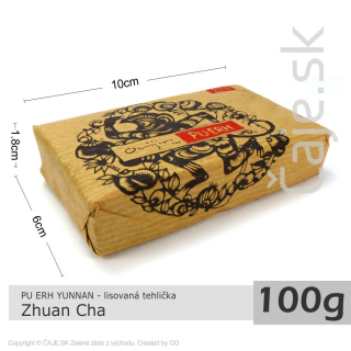 PU ERH Yunnan Shu Zhuan Cha - lisovaná tehlička (100g)