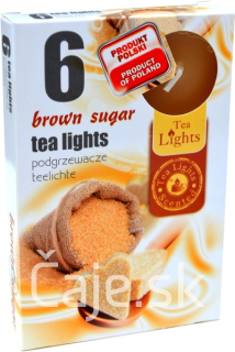 ČAJOVÉ SVIEČKY Hnedý cukor (Brown Sugar) – 6ks